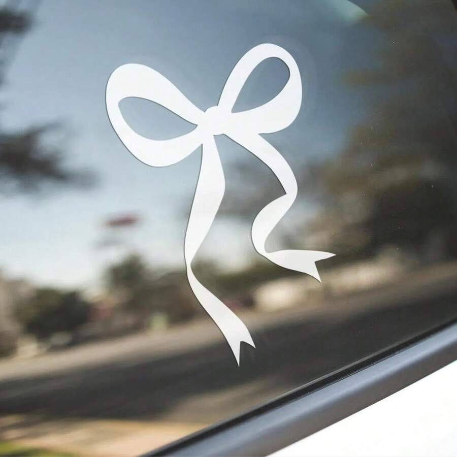Body Jewelry Stickers - 1個入りボウカーデカール、車の装飾用ビニール製ガーリーボウノットステッカー、女性向けのかわいいカーアクセサリー