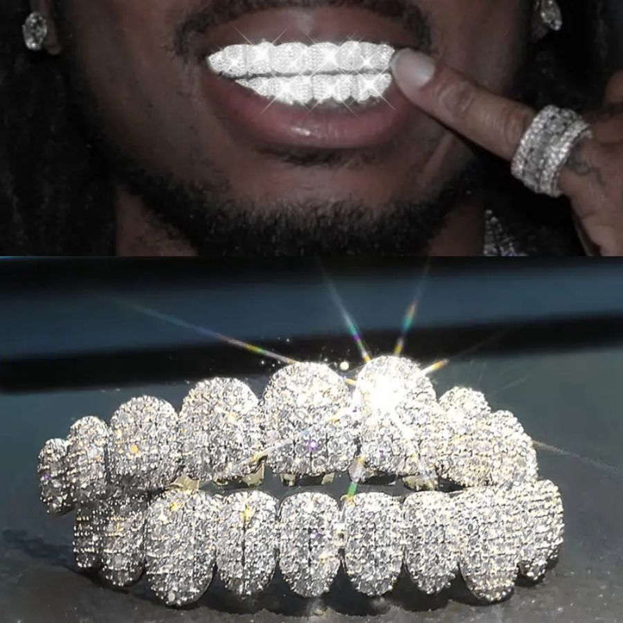 Body Jewelry Men - レイチェルズ ヒップホップ 10/10 アイスアウト CZストーン ティースグリルズ
