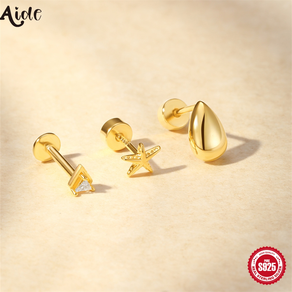 Body Jewelry Labret - Aide-女性用の厚いネジ付きラブレットイヤリング,925スターリングシルバーのピアス,高級ジュエリー,新しいデザイン