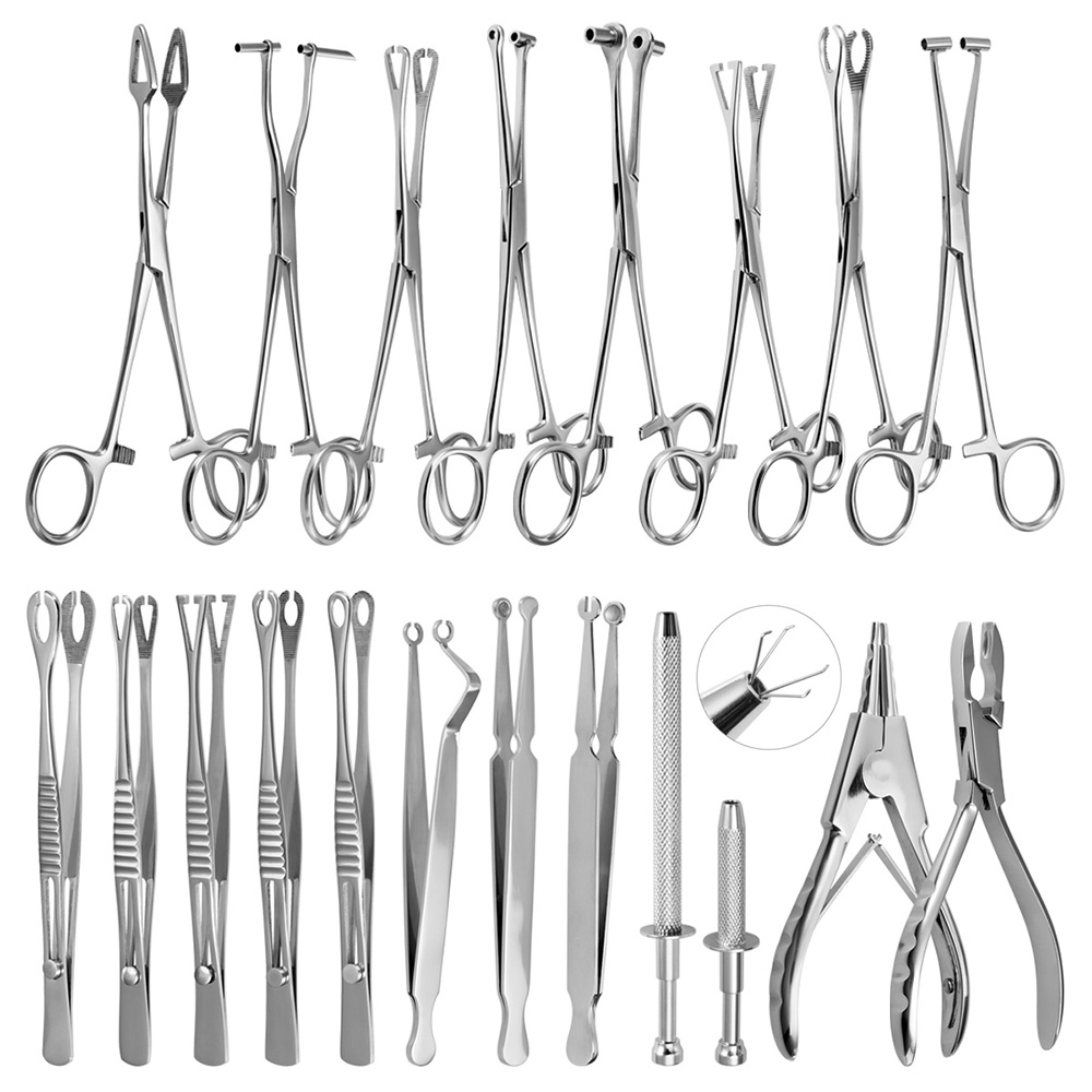 Body Jewelry Ring Opening Pliers - サージカルスチールプライヤーボディピアスツール鉗子ニードルパイプクランプピンセット開閉CBRリングプライヤー耳腹鼻ピアスツール