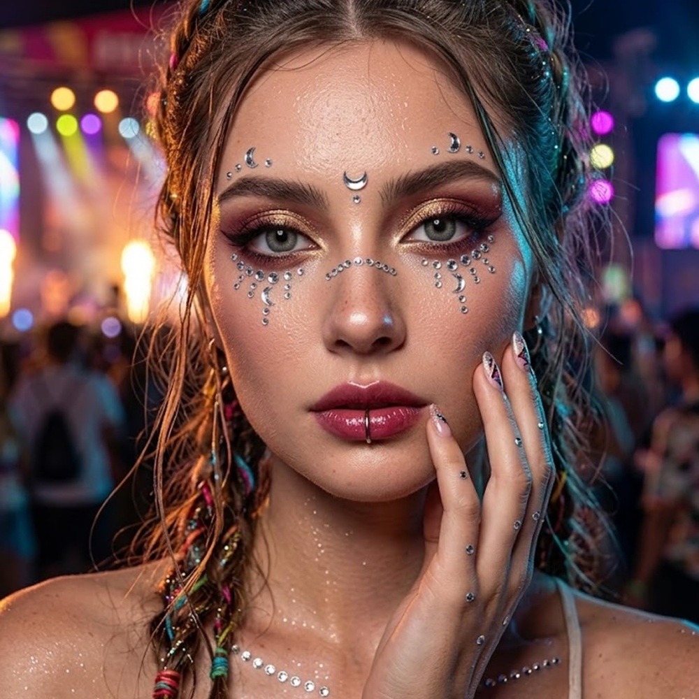 偽穿孔ボール貼り鼻釘偽眉毛唇カフメデューサリップ釘粘着星面宝 - Body Jewelry Labret のレビューと価格