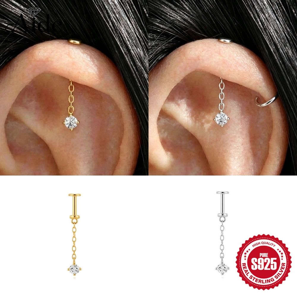 AIDE 925スターリングシルバー製縦型スパイラルチェーン - Body Jewelry Flat Back のレビューと価格