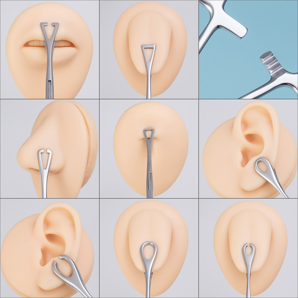 パンク-ピアスツール,ボディクリップ,シミュレーション,ピン - Body Jewelry Ring Opening Pliers のレビューと価格