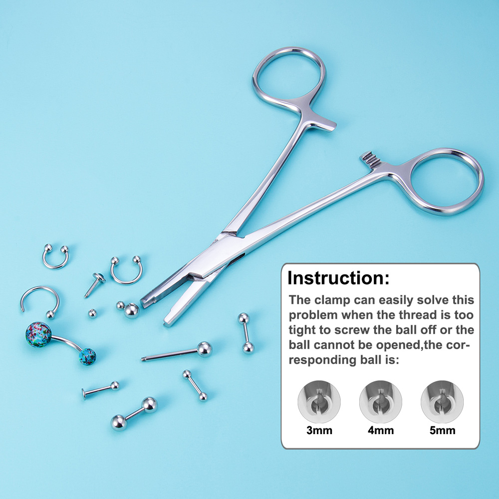 パンク-ピアスツール,ボディクリップ,シミュレーション,ピン - Body Jewelry Ring Opening Pliers のレビューと価格