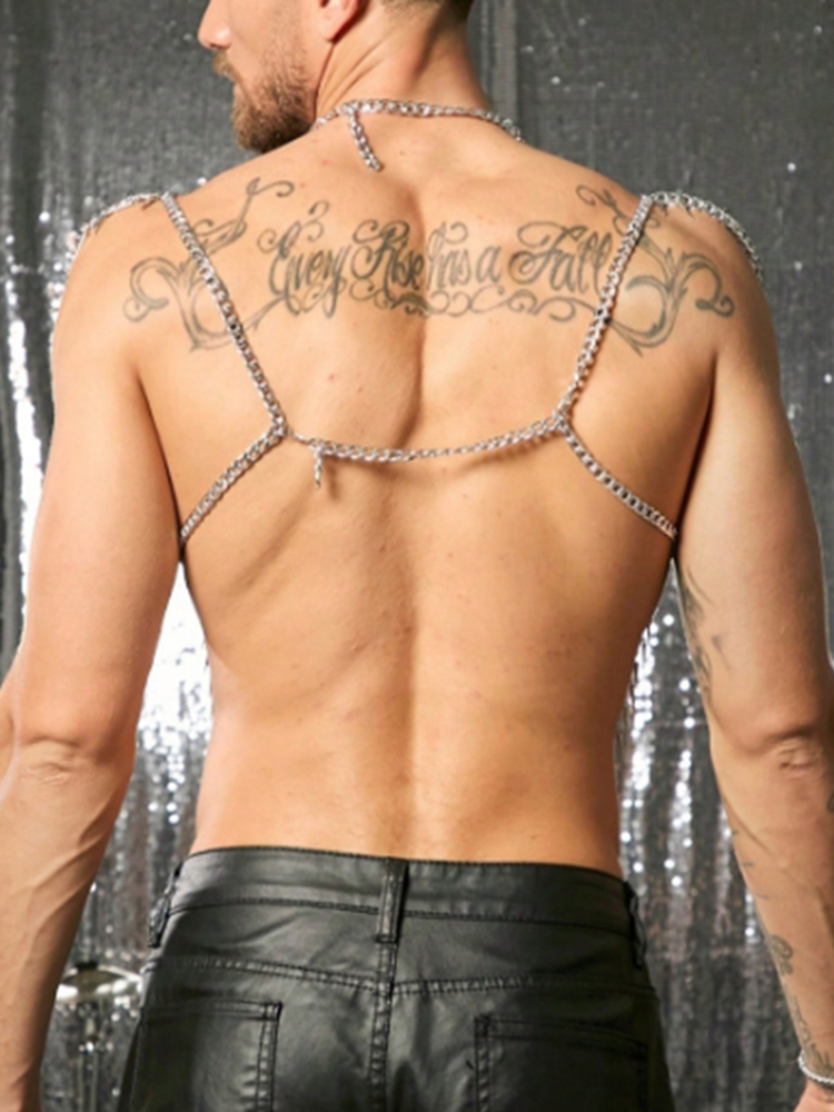 タッセルチェーンボディショルダーセクシーボディメタルチェーン - Body Jewelry Men のレビューと価格