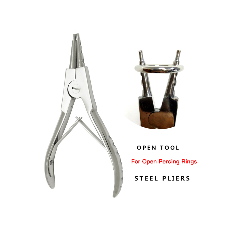 メカニカルネル-ボディピアス用のステンレス鋼オープニングリン - Body Jewelry Ring Opening Pliers のレビューと価格