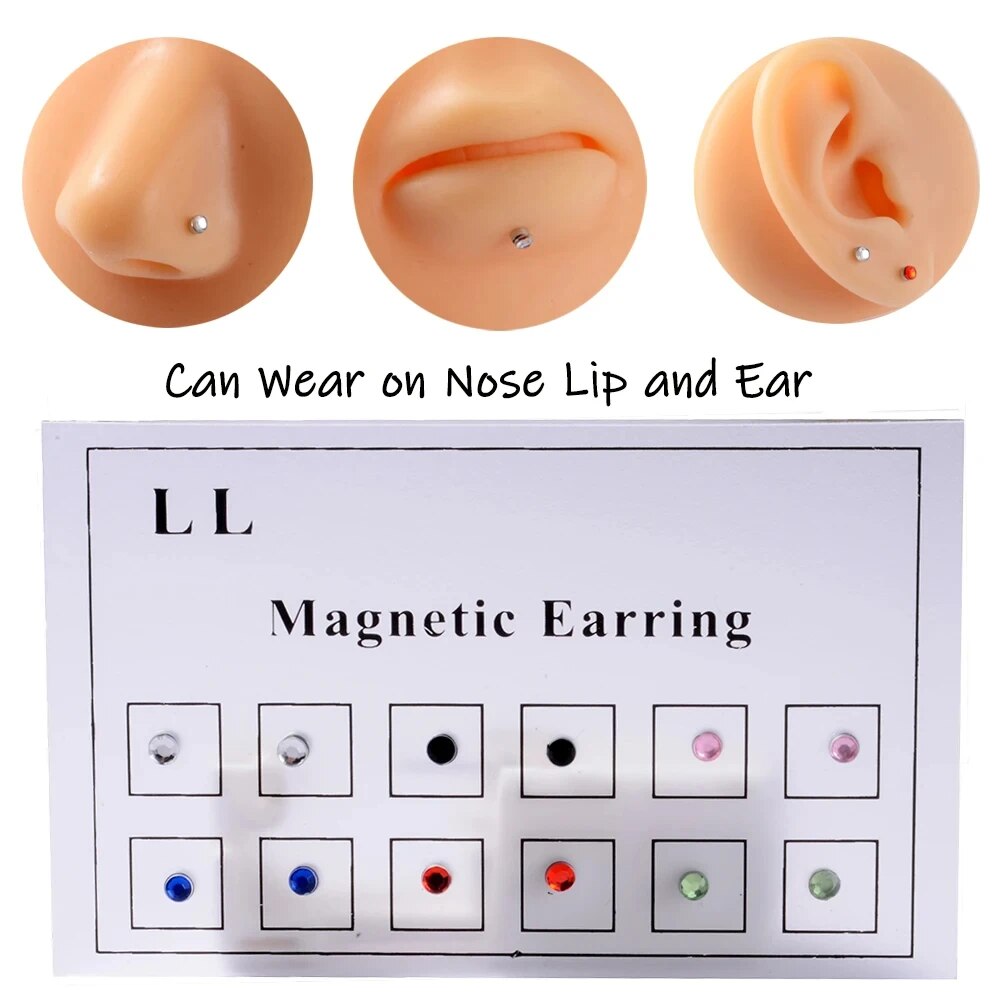 ドリルされていない磁気イヤリング,偽のイヤスタッド,耳珠,ア - Body Jewelry Labret のレビューと価格