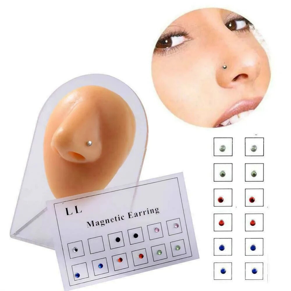 ドリルされていない磁気イヤリング,偽のイヤスタッド,耳珠,ア - Body Jewelry Labret のレビューと価格