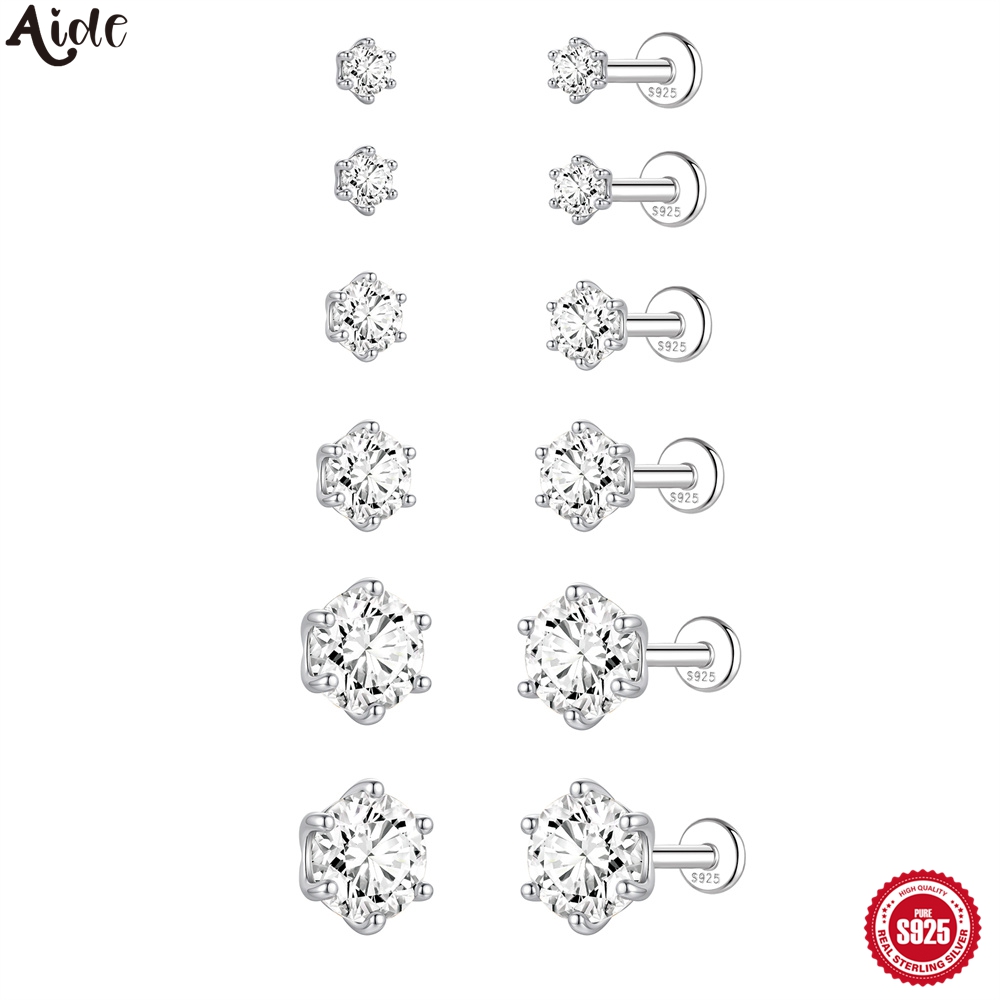 Aide S925 スターリングシルバー 6 サイズ ラウン - Body Jewelry Flat Back のレビューと価格