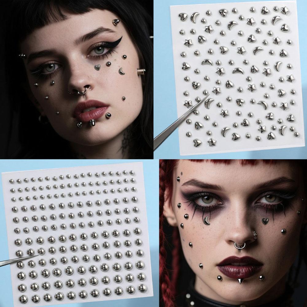 1シートアクリルラインストーンステッカー、フェイクリップスタ - Body Jewelry Stickers のレビューと価格