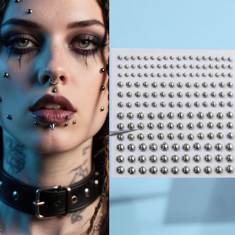 1シートアクリルラインストーンステッカー、フェイクリップスタ - Body Jewelry Stickers のレビューと価格