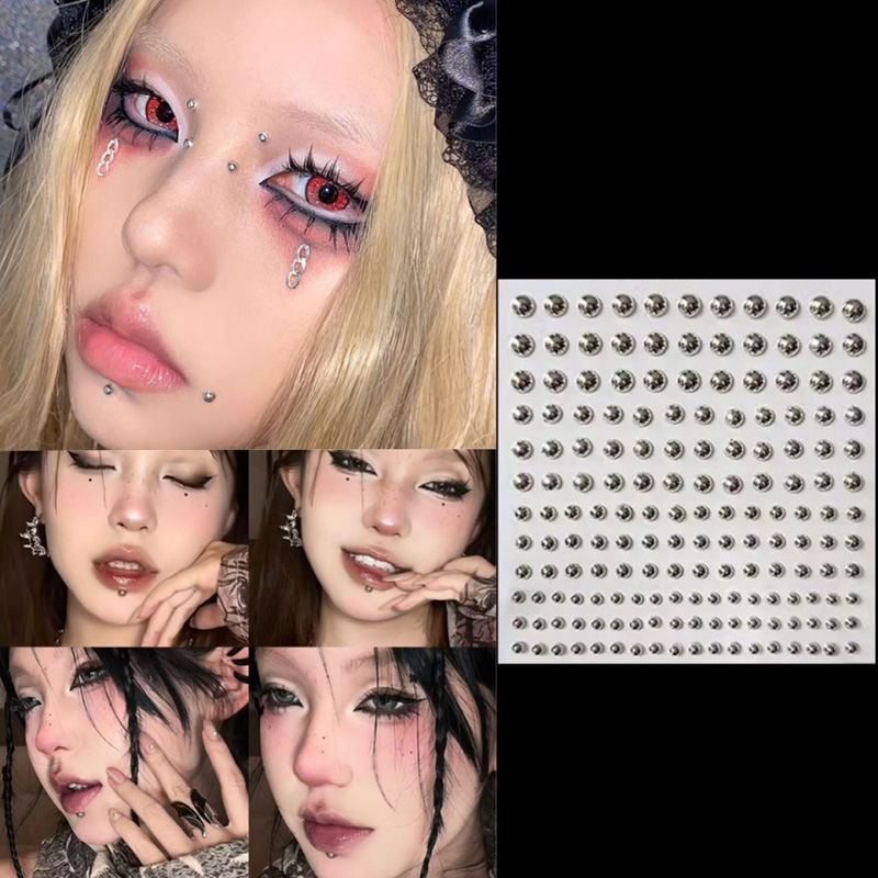 3D 顔目パーティーメイクタトゥーステッカーアクリルダイヤモ - Body Jewelry Stickers のレビューと価格