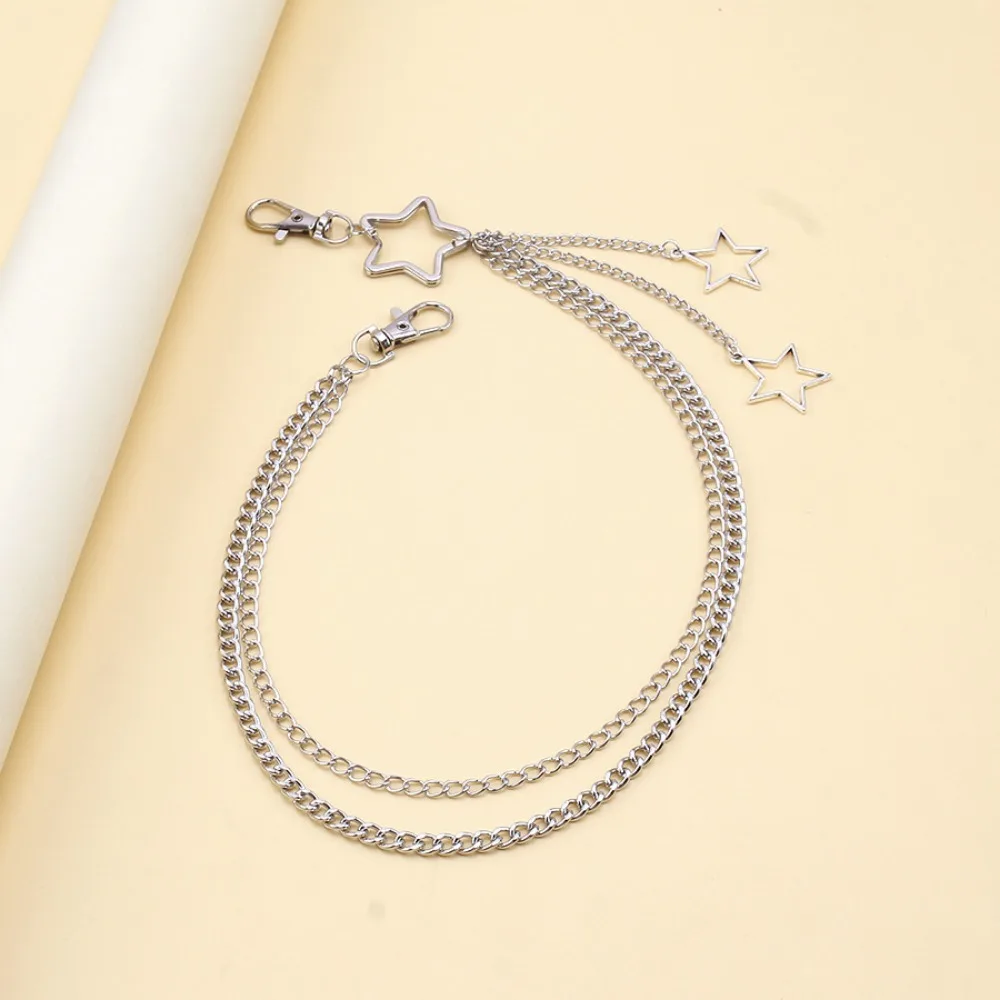 チャームシルバーカラーのステンレス鋼中空スターペンダントズボ - Body Jewelry Men のレビューと価格