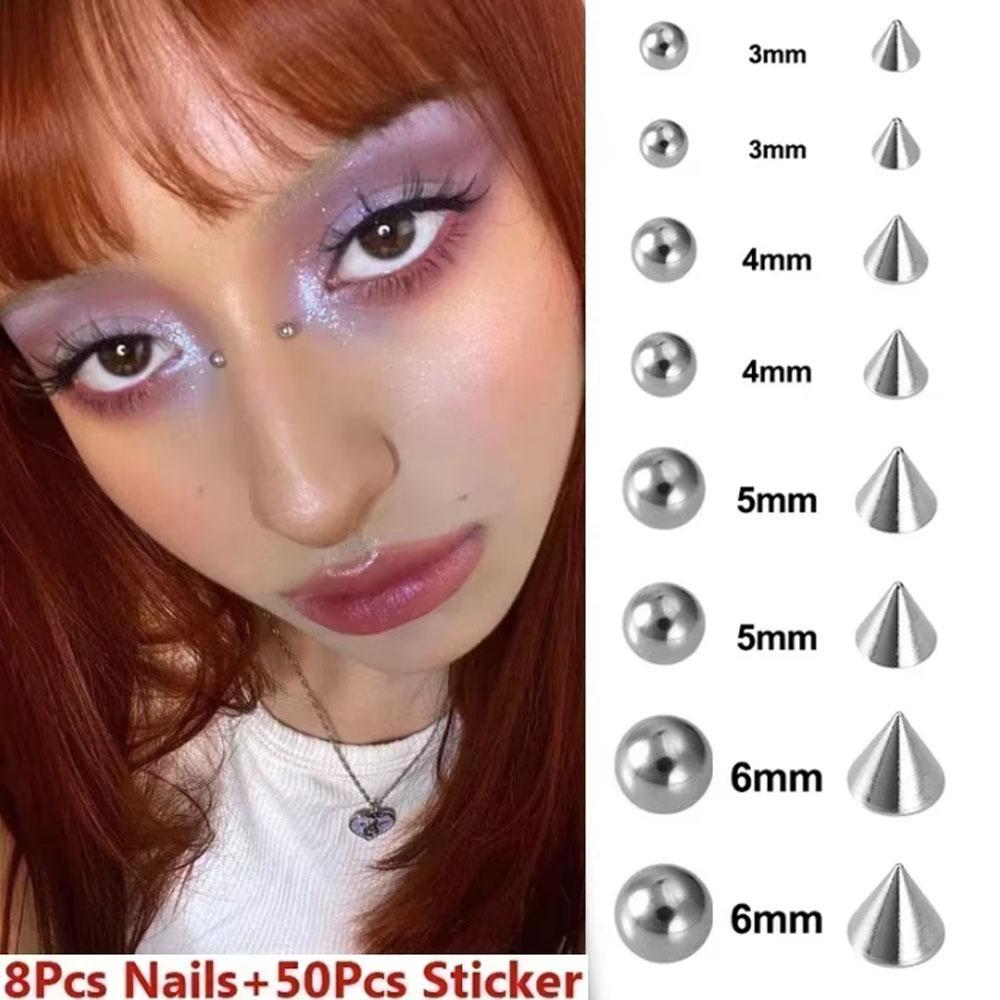 58-180個セット ノンピアスリップネイルステッカー 自己 - Body Jewelry Stickers のレビューと価格
