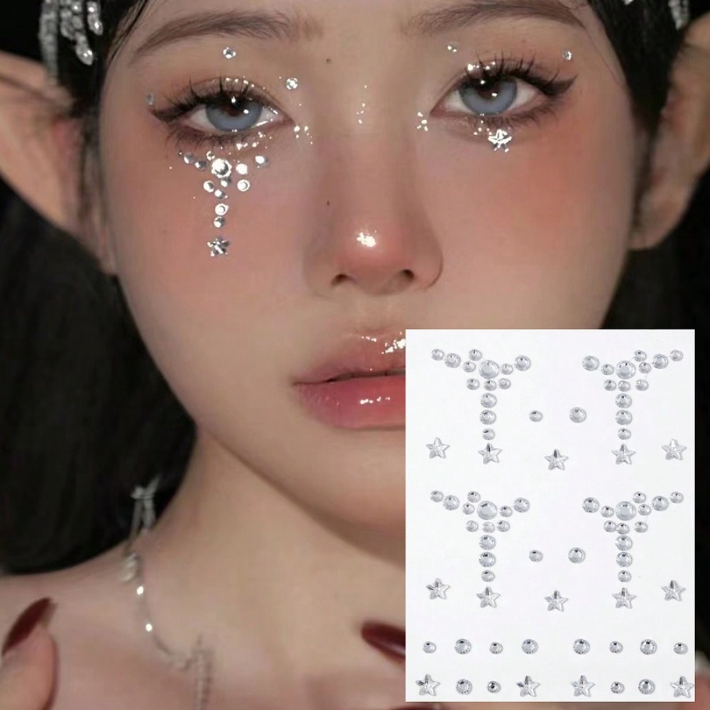顔とボディの宝石シール目尻ベビーシール眉毛シールボディシール - Body Jewelry Stickers のレビューと価格
