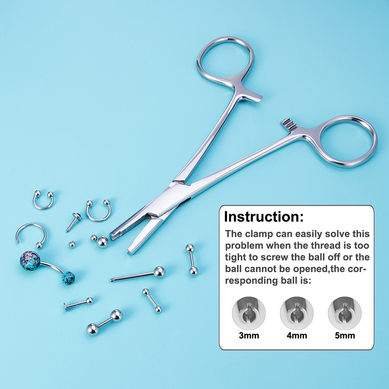 1pc外科用鋼ボディピアス鉗子ニードルパイプクランプピンセッ - Body Jewelry Ring Opening Pliers のレビューと価格