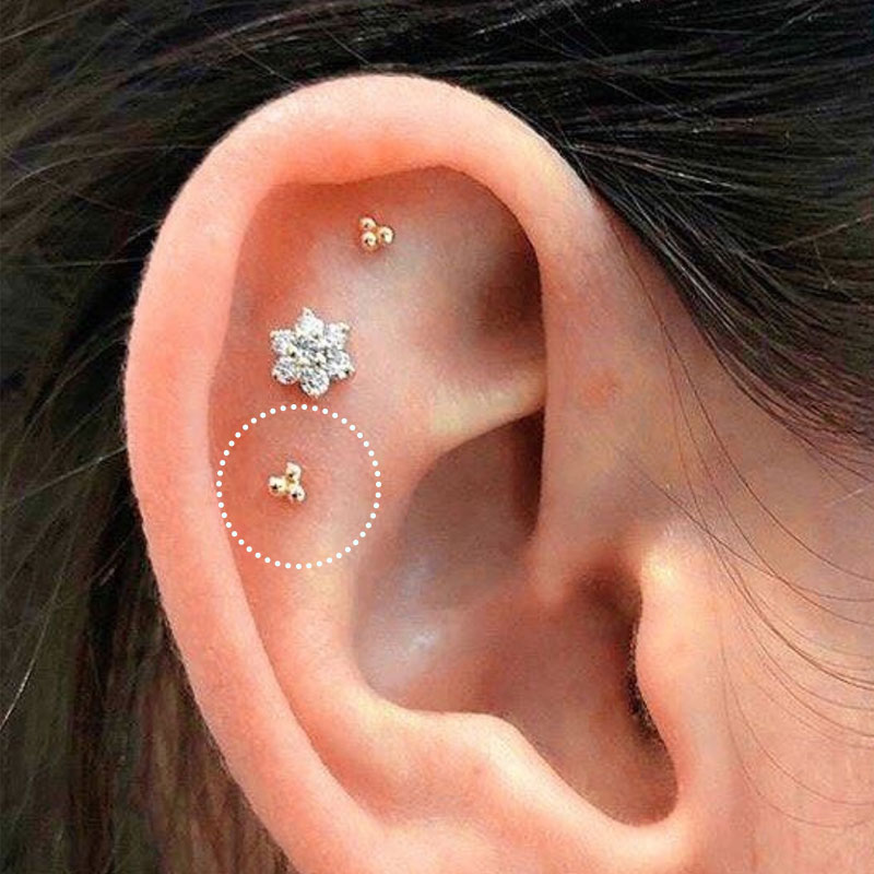 1PC ステンレス製ミニスタッドピアス 小さなデイジー クロ - Body Jewelry Flat Back のレビューと価格