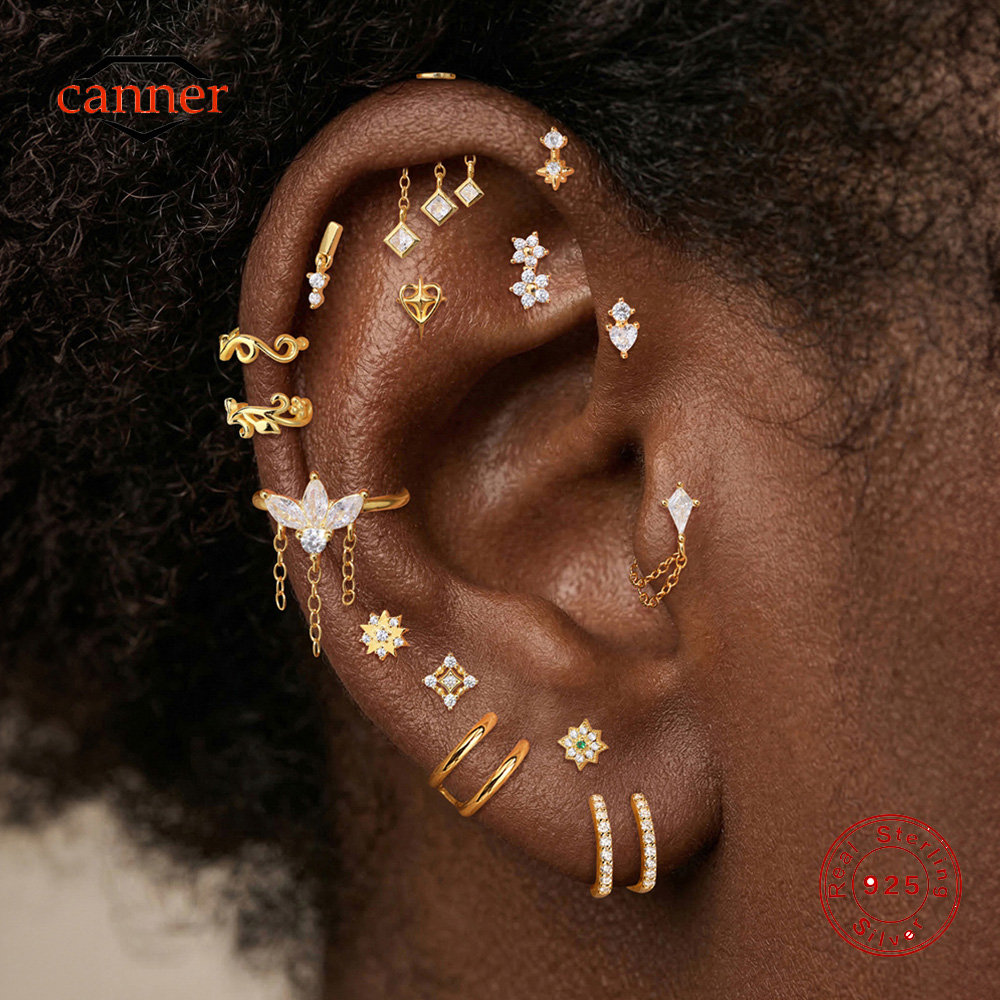 CANNER 1PC 925スターリングシルバー ダブルレイ - Body Jewelry Flat Back のレビューと価格