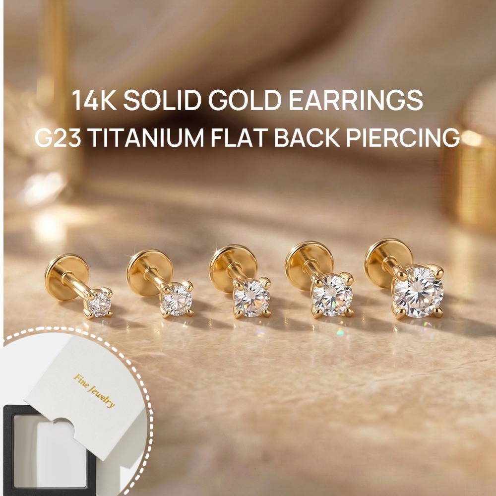 DIeSchein 14Kゴールド ヘリックスピアス レディ - Body Jewelry Flat Back のレビューと価格