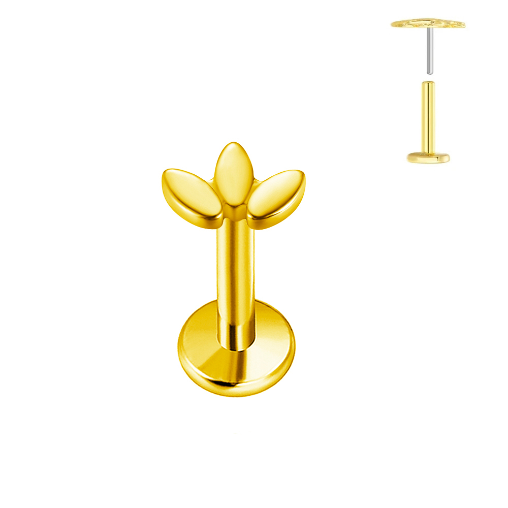 ASTM F136 G23 チタンハート型イヤリングスタッド - Body Jewelry Labret のレビューと価格